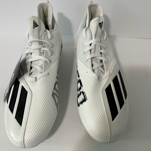 Men\'s Adidas Adizero SM Scorch 2 Football Cleats White Black Size 11 GZ0400 main image 5